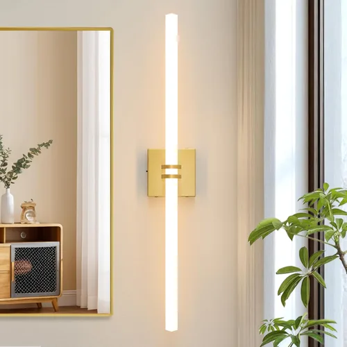 Vista 18 de Lámparas de baño, níquel cepillado de 18 W, LED de 360 °, iluminación completa, moderna aplique de pared lámpara de tocador con 5