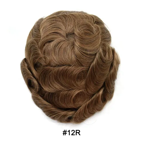 Vista 2 de Extensiones de pelo y tupés para hombre, sistema de cabello humano de poliéster completo para hombre, postizo de repuesto para hombre, protesis