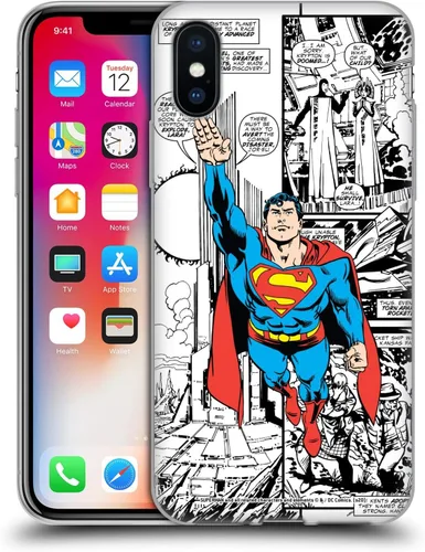 Vista 116 de Head Case Designs Funda de gel con licencia oficial de Superman DC Comics Collage Comicbook Art [protección de grado militar] compatible con Apple