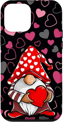 Vista 16 de Cute Gnome Valentine Heart Pattern Cozy Love Design Case for iPhone 17