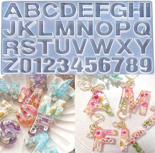 Vista 9 de Lindos aretes de resina molde de silicona mini animal flor arco copo de nieve forma geométrica Expoy molde de fundición de resina para joyería y 1782
