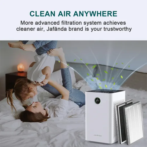 Vista 5 de Jafanda Purificador de aire 2 filtros de repuesto, True HEPA 13 10.58 oz de carbón activado, hecho para JF260, purificadores de aire, filtro de aire