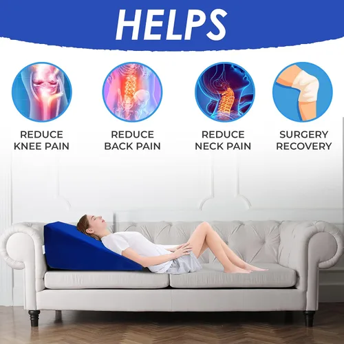 Vista 5 de Elevador de cuña de cama para reflujo ácido, dormir, control de postura, almohada de maternidad, recuperación de cirugía, elevación de 7.5 pulgadas