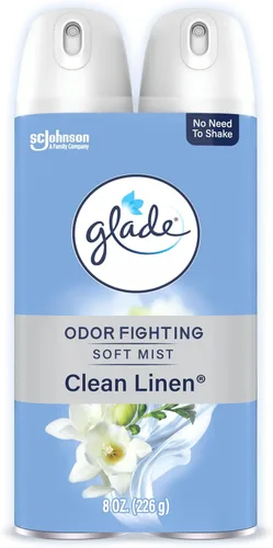 Vista 11 de Glade Ambientador en espray para habitación, aroma Olas de agua, combate el olor para ofrecer una frescura duradera, 8 onzas, 2