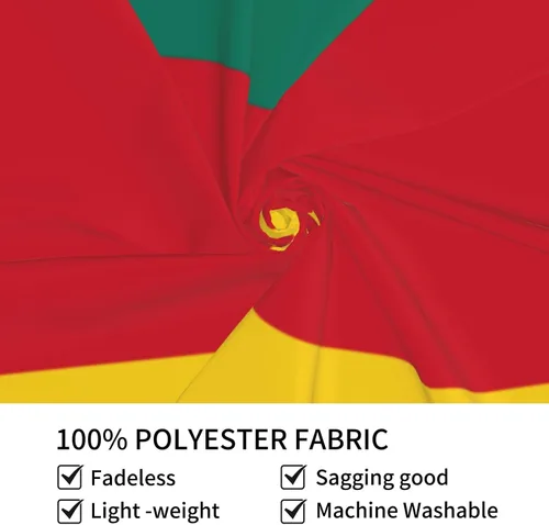 Vista 8 de Rqwaaed Tapiz de bandera de Camerún adorna perfectamente la pared de 29 x 37 pulgadas