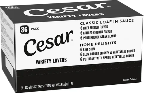 Vista 15 de Cesar Loaf and Delights - Alimento húmedo para perros, amantes de la variedad, 36 unidades, paquete de 2