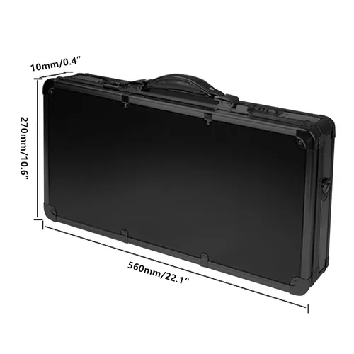 Vista 7 de TFCFL Estuche de peluquero profesional, kit de herramientas de peluquería negra, caja de herramientas portátil para estilista de viajes con Negro MM