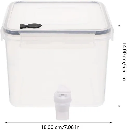 Vista 4 de Cabilock Hervidor de agua para refrigerador con grifo dispensador de bebidas para bebidas frías, material seguro para jugo de agua y almacenamiento