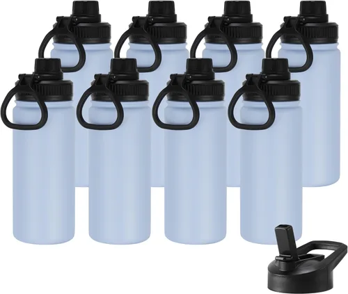 Vista 33 de DOMICARE Botella de agua para niños de 16 onzas para la escuela, de acero inoxidable, con aislamiento al vacío de doble pared, botella de agua