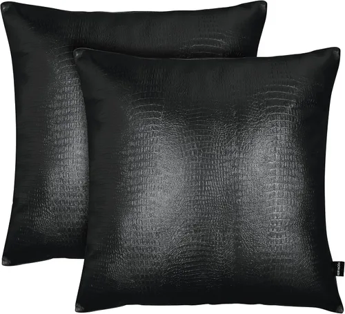 Vista 105 de Funda de almohada de piel de cordero – Funda de cojín decorativa para sofá – Fundas para sala de estar y dormitorio, 22 x 22 pulgadas – Paquete de 2