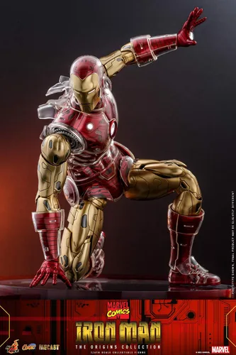 Vista 7 de Hot Toys 1:6 Iron Man - Colección Origins, multicolor
