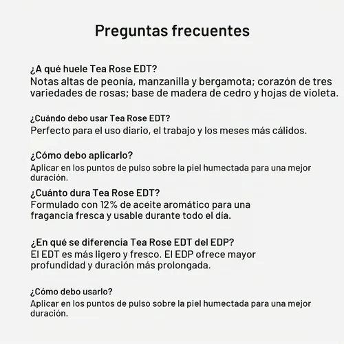 Vista 10 de Perfumer's Workshop Tea Rose Eau de Toilette en espray para mujer, perfume clásico floral rosa, 3.4 onzas líquidas