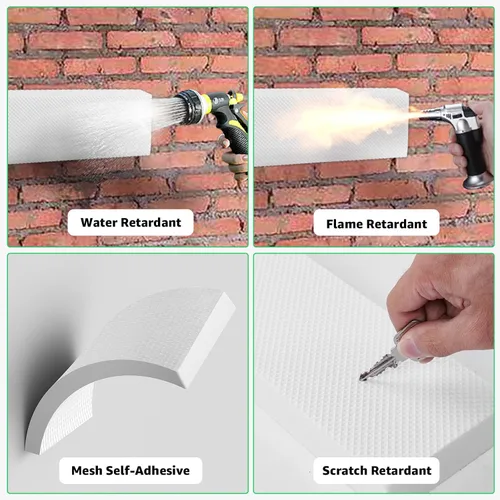 Vista 6 de Protector de Pared de Garaje, Paquete de 2 Amortiguadores de Espuma EVA Gruesa para Puertas de Automóvil, Impermeable e Ignífugo Protector de Pared