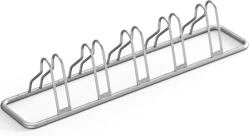Vista 13 de Simple Houseware - Estante de almacenamiento ajustable para 5 bicicletas, para garaje, color negro Organizador de soporte de estacionamiento