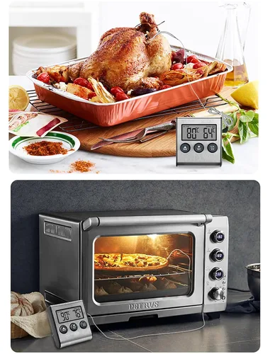 Vista 3 de Termómetro digital para carne para cocinar temperaturas precisas del horno - Diseño preciso de termómetro de alimentos