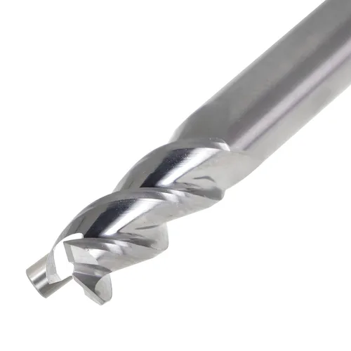 Vista 5 de findmall Molino de extremo de carburo helicoidal de 1/4 de pulgada de 3 flautas de 5/8 pulgadas de longitud de corte apto para corte de aluminio