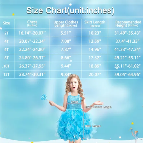 Vista 5 de Vestido tutú para niñas con lentejuelas brillantes de tul de princesa, fiesta de cumpleaños, baile de graduación, vestido deportivo para niñas