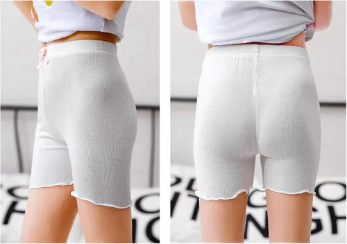 Vista 4 de CHUNG Pantalones cortos de baile para niñas pequeñas y grandes, para usar debajo del vestido, falda, uniforme escolar, 4 unidades, 2-9 años