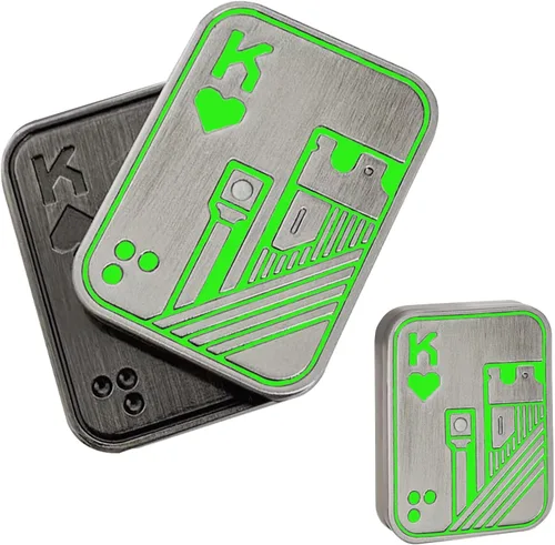 Vista 10 de Deslizador de Dedos, Tarjeta de Poker Metálica de 3 Capas, Clicker de Dedos, Juguetes para Dedos para Adultos, Alivian el Estrés, la Ansiedad