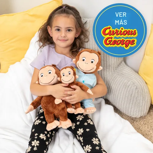 Vista 6 de Kids Preferred Curious George in Pajamas - Juguetes de peluche de mono suave y lindo, regalo para bebés y niños pequeños y niñas, animal de peluche