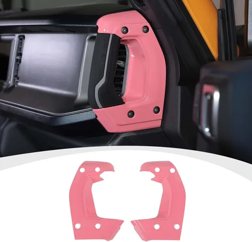 Vista 14 de RAZPOY Cubierta para manija lateral de consola central compatible con accesorios interiores Ford Bronco 2021-2024, color negro