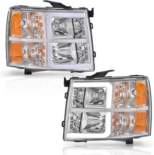 Vista 19 de PIT66 Conjunto de faros laterales izquierdos, compatible con Chevy Silverado 1500 2007-2013, Silverado 2500 3500 2007-2014 y HD Lente transparente