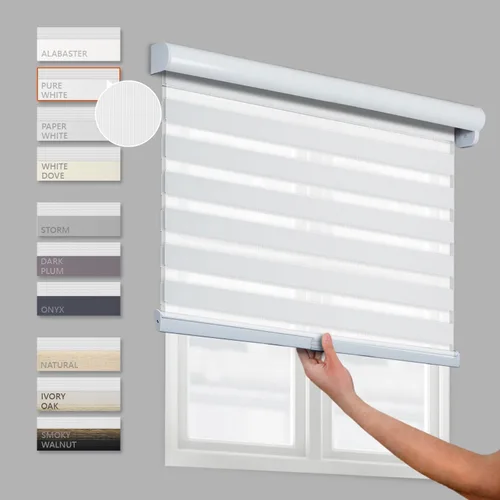 Vista 5 de CHICOLOGY Persianas de cebra personalizadas, persianas de cebra para ventanas, persianas de cebra para ventanas, persianas de cebra sin cable
