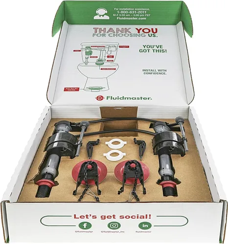 Vista 8 de Fluidmaster K-400A-5004 Válvula universal de llenado de inodoro y kit de reparación de aleta de inodoro de 2 pulgadas