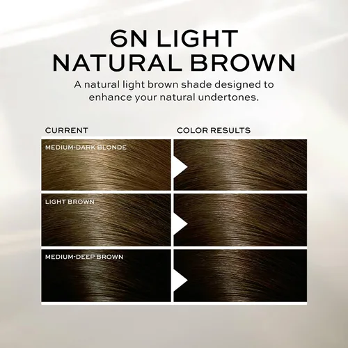 Vista 4 de John Frieda Color de espuma de precisión, marrón natural claro 6N, kit de color de cabello de cobertura completa, cobertura de canas 6N Marrón
