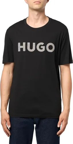 Vista 43 de Hugo Men's Print Logo Short Sleeve T-Shirt Blanco