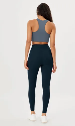 Vista 4 de ODODOS - Leggings de yoga con cintura alta y bolsillos para mujer, pantalones de yoga deportivos con control de abdomen, no se transparentan