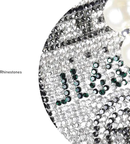 Vista 4 de TANOSII Bolsa de noche para mujer apilada de efectivo con diamantes de imitación bolso de hombro para dinero