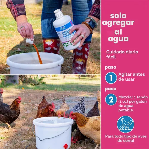 Vista 5 de Strong Animals Aditivo de agua E-lixir de pollo con aceite de orégano, 32