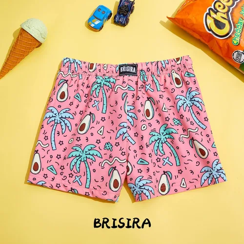 Vista 2 de BRISIRA Traje de baño para niños pequeños, antirozaduras, pantalones cortos de natación para niños con forro de compresión