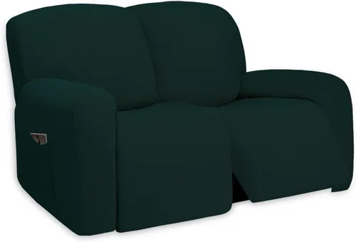 Vista 53 de PureFit Funda súper elástica para sofá reclinable con bolsillo, funda de sofá suave y antideslizante de elastano, lavable, protector de muebles