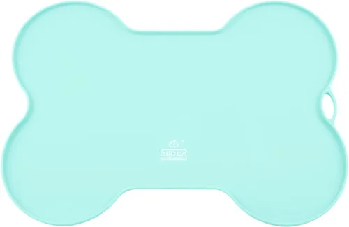 Vista 10 de Super Design Dog Food Mat Bowl Mat for Floors Waterproof Silicone Cat Dog Feeding Mat for Food and Water Pet Placemat Non Spill Puppy Dish Tray Non