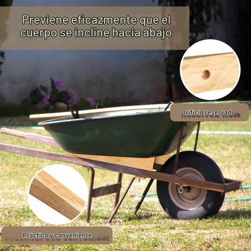Vista 3 de Kigley 4 piezas de cuñas de madera para carretilla, piezas de repuesto