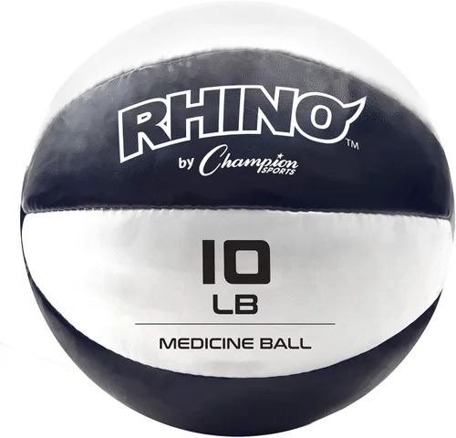 Vista 11 de Champion Sports Leather Medicine Balls – Durable Weighted Balls for Strength, Core & Conditioning Training