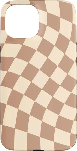 Vista 6 de iPhone 16 Brown Checkered Wavy Checkerboard Pattern Phone Case