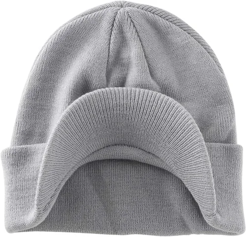 Vista 31 de Home Prefer - Gorro de invierno para hombre con visera, cálida y doble punto.