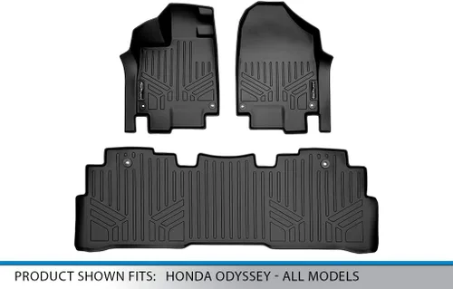 Vista 33 de MAXLINER Juego de alfombrillas de primera fila para Honda Odyssey 2011-2017