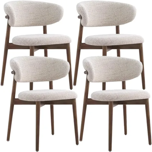 Vista 13 de YVYKFZD Juego de sillas de comedor, sillas de cocina de madera maciza, silla de comedor tapizada con respaldo curvo, silla de sala de estar sin Gris