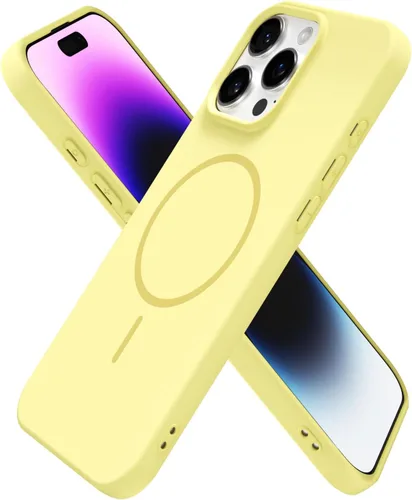 Vista 198 de Oakxco Funda de Silicona Mag Safe para iPhone 12 Pro Max, Funda Magnética Delgada y Fina Compatible con Carga Inalámbrica MagSafe, Bonita Funda