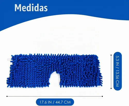 Vista 2 de Houseables Cabezal de repuesto para trapeador de polvo, almohadillas de microfibra reutilizables, repuesto de cabezal de polvo, fundas lavables