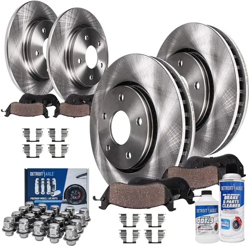 Vista 96 de Detroit Axle - Rotores de freno para Chrysler 200 2015 2016 2017, Rotores de freno de disco de reemplazo: 12.01" pulgadas delantero y 10.95