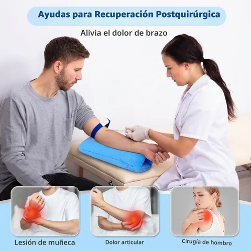 Vista 2 de Almohada de elevación de brazo poscirugía, reposabrazos de hombro para cama, almohadillas de apoyo para piernas, almohadas de mano, tobillo, muñeca