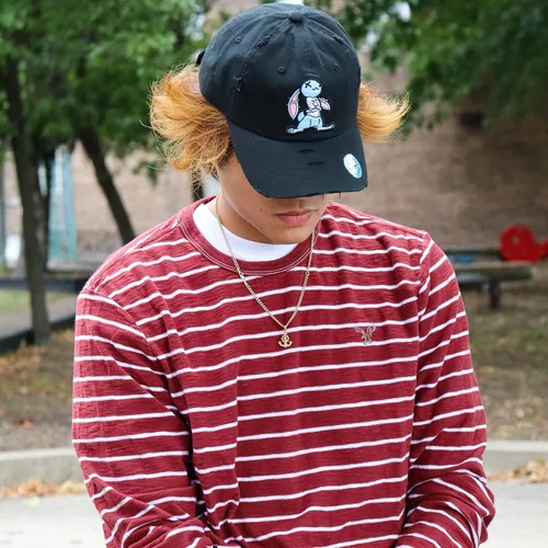 Vista 3 de Muka - Sombrero para papá ropa urbana hip-hop diseño de conejo bordado para papá para mujeres y hombres gorra de béisbol