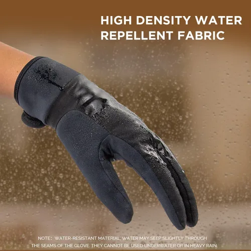 Vista 4 de LIFECT Guantes de invierno, guantes para clima frío, guantes cálidos para hombres y mujeres, guantes antideslizantes para pantalla táctil