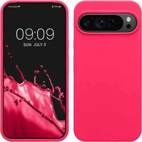Vista 289 de kwmobile Funda Compatible con Google Pixel 6 Pro - Funda de Teléfono de Silicona TPU con Acabado Suave - Azul Caribe