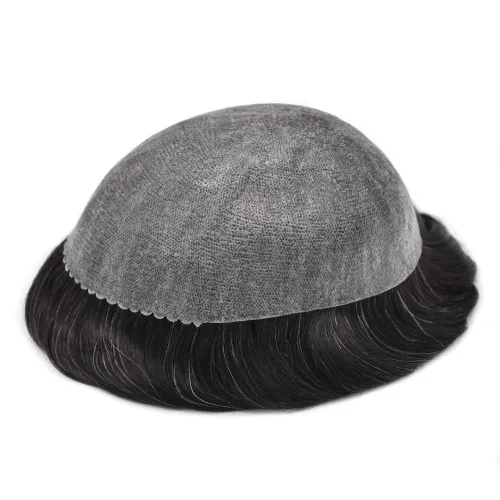 Vista 3 de LYRICAL HAIR Sistema de reemplazo de cabello para hombre, tupé de piel fina de polietileno, todo tipo de pieza de poliuretano para hombres, pieza